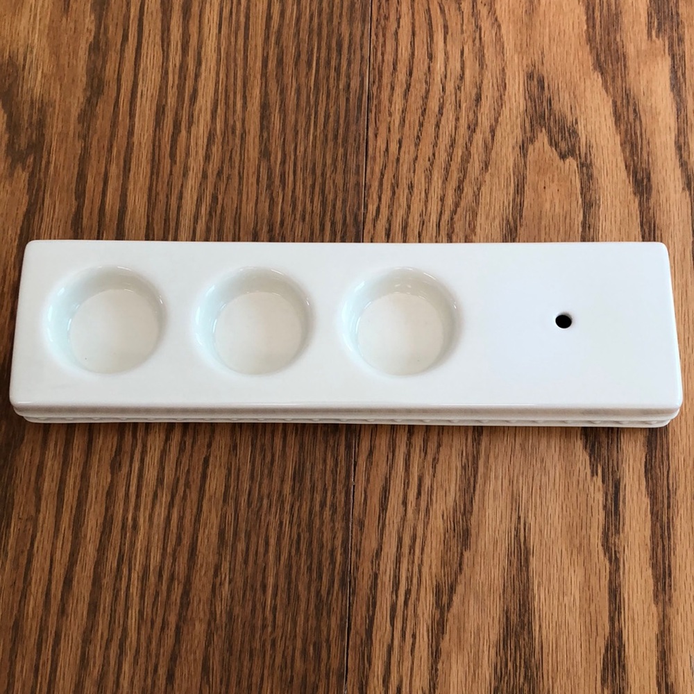 Nora Fleming Retired Pearl Dot Tealight Holder - Picture 3 of 9